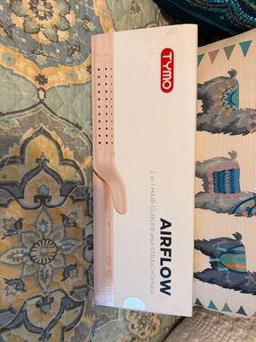 Tymo Airflow 2-in-1 Hair Curler & Straightener - Pink/White